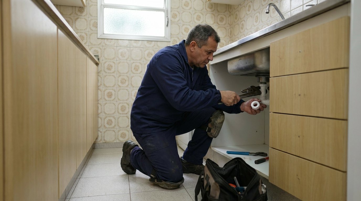 Instalação Hidráulica na Cozinha em Praia Grande‑SP