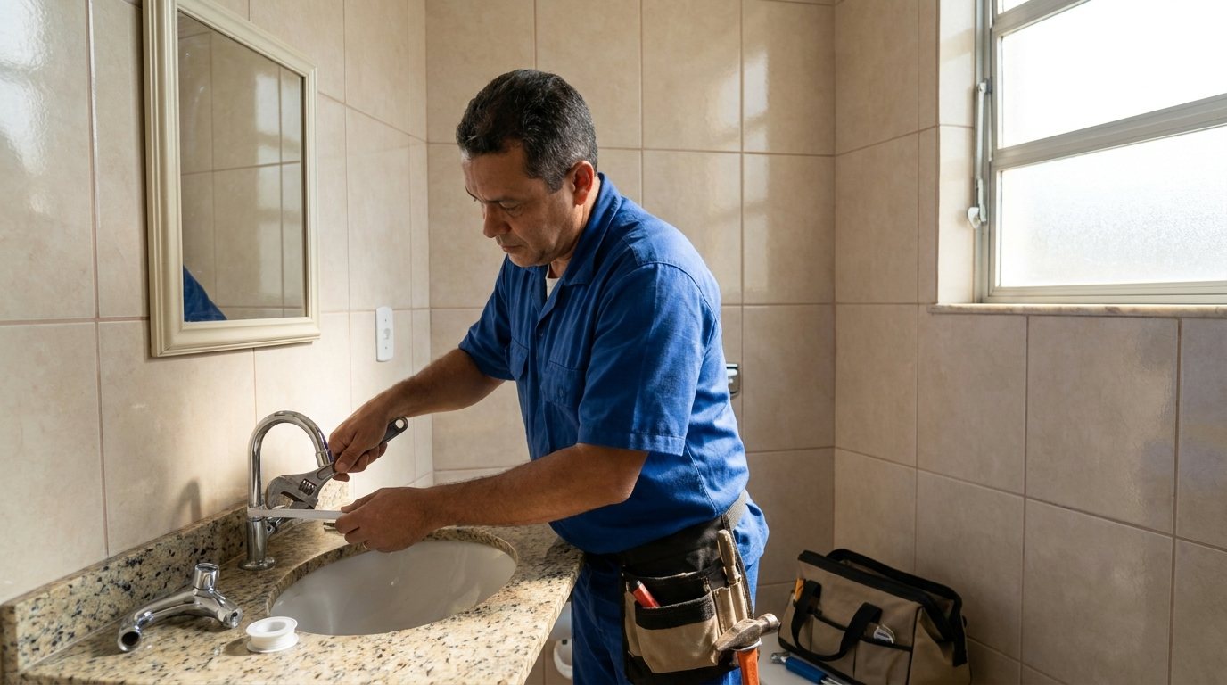 Instalação Hidráulica no Banheiro em Praia Grande‑SP