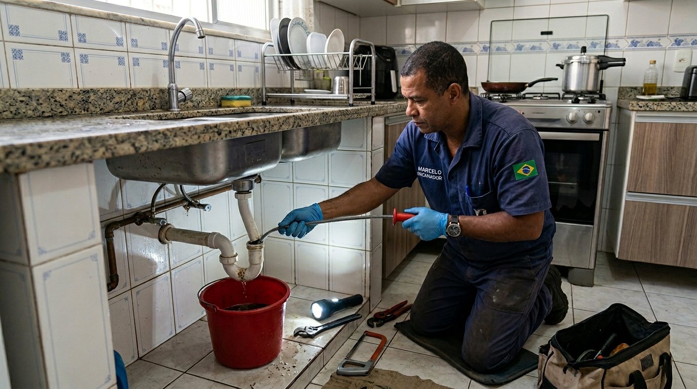 Ligação da Pia da Cozinha em Praia Grande‑SP