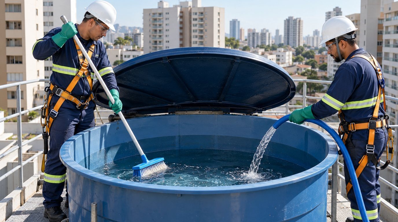 Reservatório de Condomínio em Praia Grande‑SP